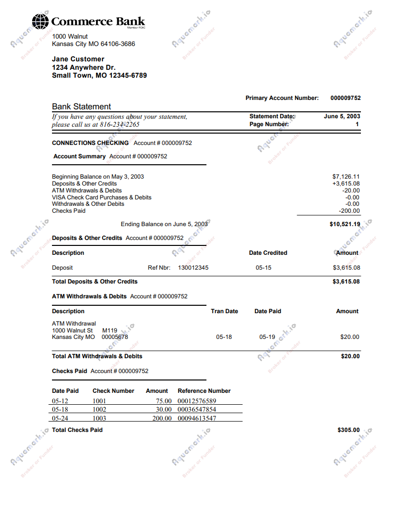 Document with broker and funder watermarks
