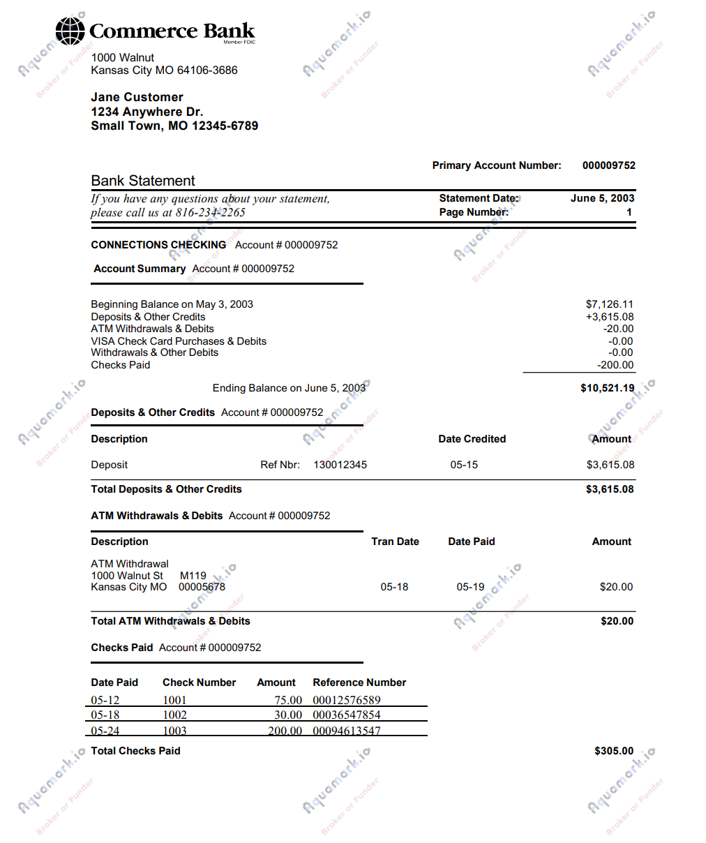 Document with broker and funder watermarks