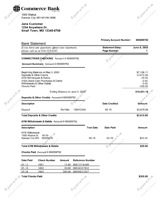 Watermarked document with recipient attribution