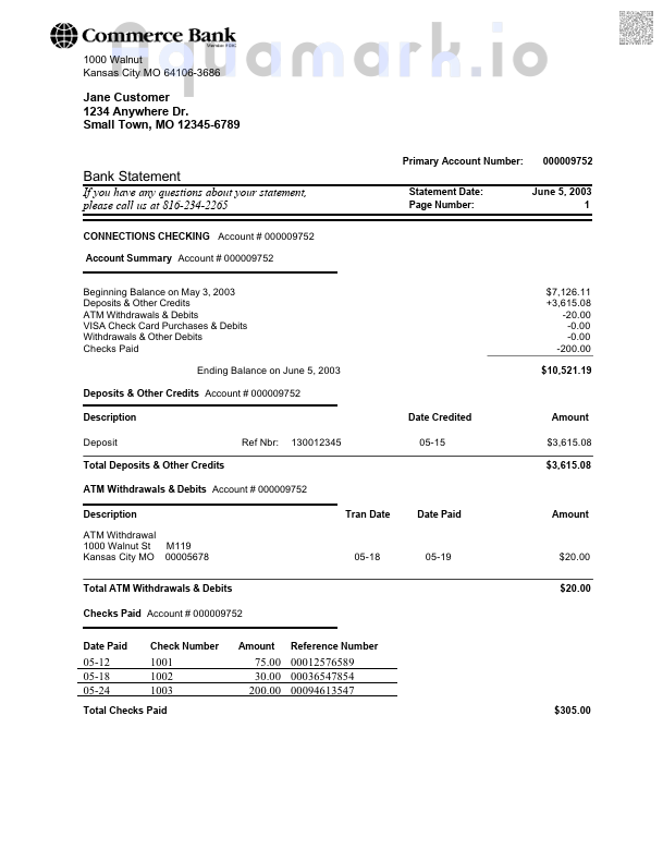 Lender Sample Watermark