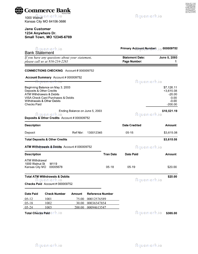 Lender Sample Watermark